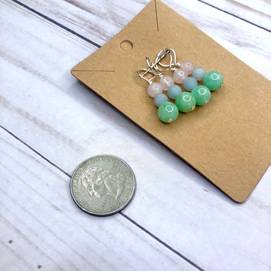 Semi-precious gemstones handmade 4pcs Stitch Markers for Knitting